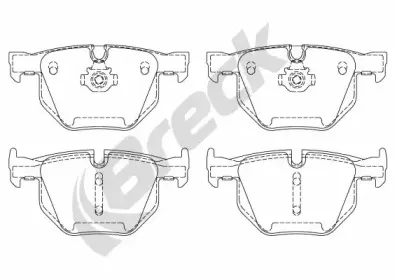 23732 00 702 00 BRECK Комплект тормозных колодок, дисковый тормоз